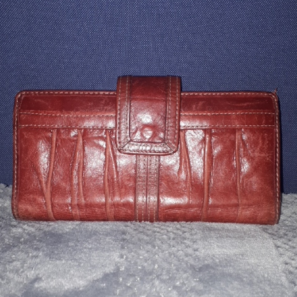 Fossil Vintage Rust Leather Wallet